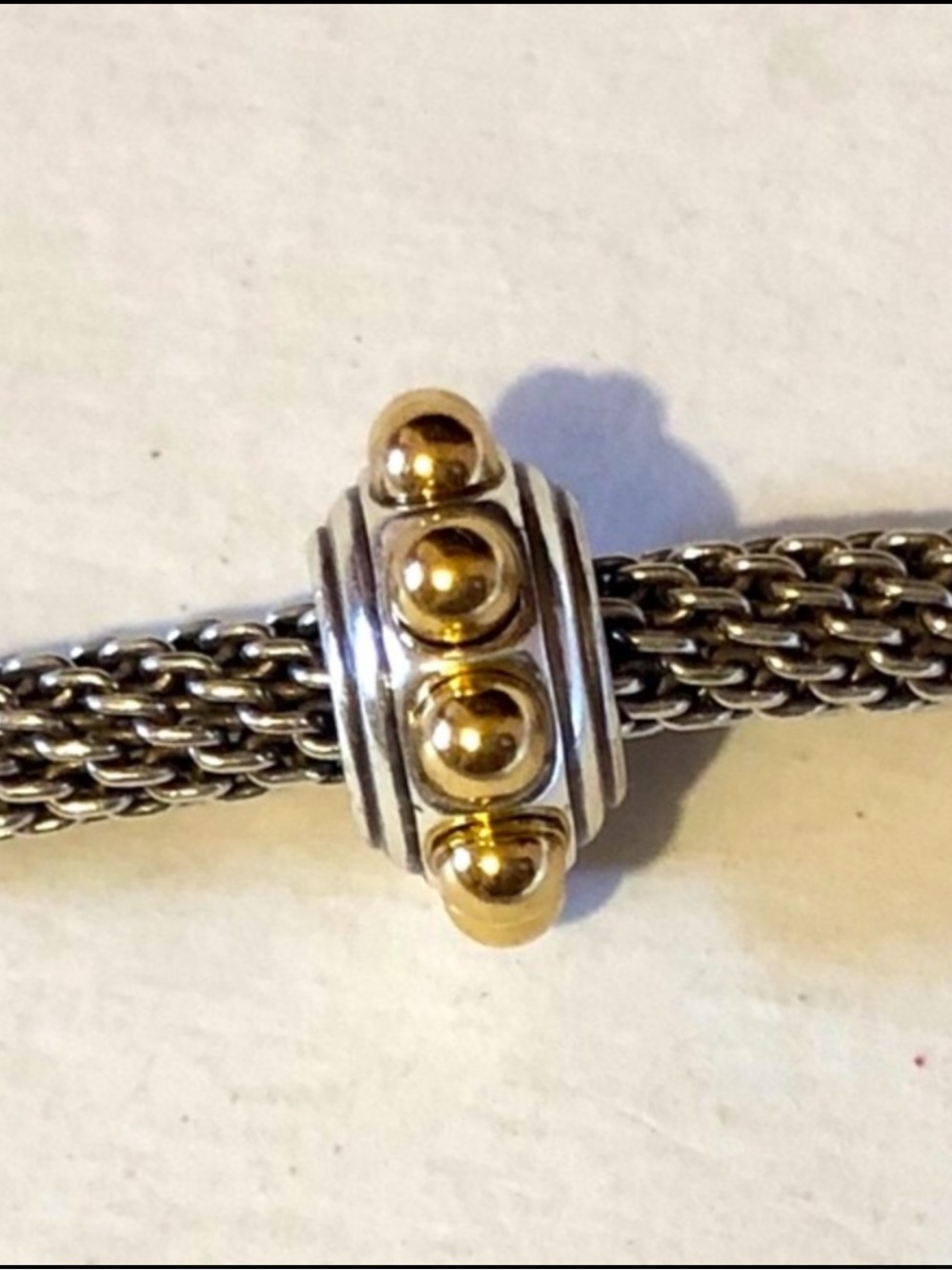 🆕Listing! 🆕 Brighton Atomic bead Gold hemispheres on silver band Retired & rare